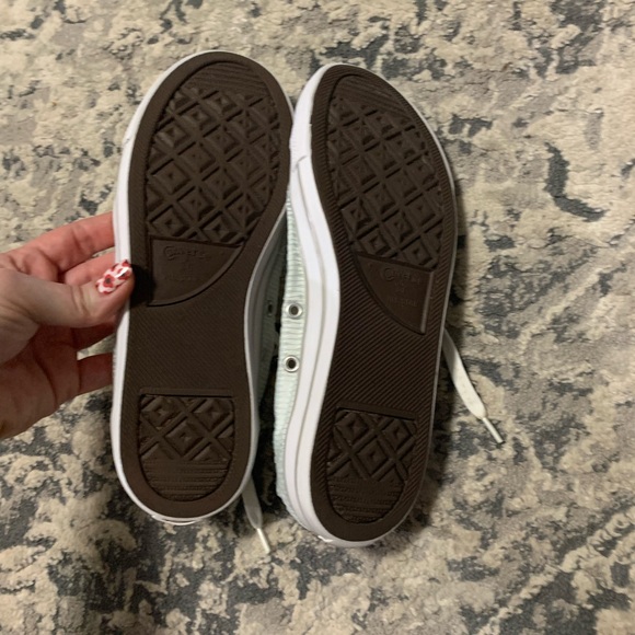 Women's Mint Green Canvas Sneakers - Picture 3 of 6